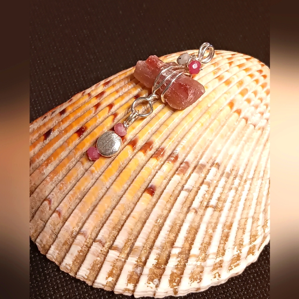 Pink Tourmaline Sterling Silver Pendant - Picture 13 of 14